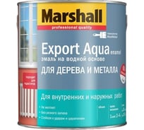 Водная эмаль MARSHALL EXPORT AQUA, глянцевый, белая, 0.5 л 5235325
