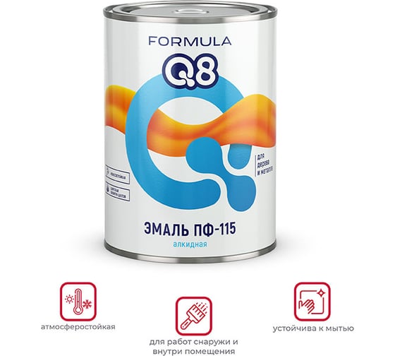 Эмаль Престиж ПФ-115 белая 0,9 кг 14 FORMULA Q8 48041