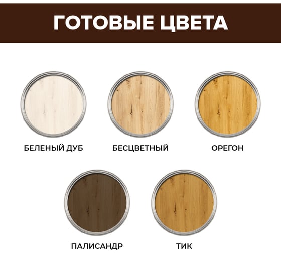 Покрытие защитно-декоративное по дереву BRITE WOW NOW тик, ведро 9 214563