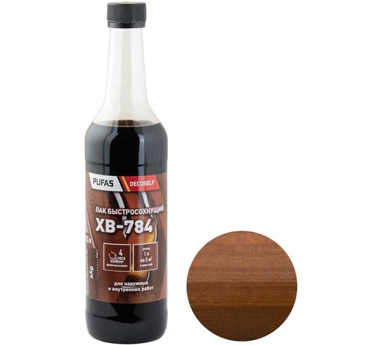 Лак Pufas ХВ-784 бук Decoself 0,5л тов-200126
