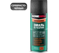 Молотковая эмаль по ржавчине DONEWELL серебристо-черная 520мл DW-3013
