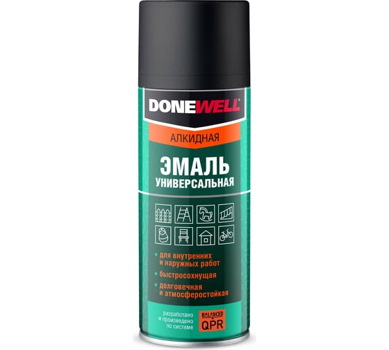 Универсальная эмаль DONEWELL черная матовая DW-1102