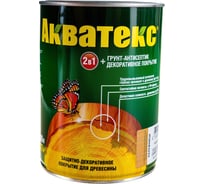 Защитно-декоративное покрытие для дерева АКВАТЕКС 2 в 1 полуматовое, калужница, 0.8 л 10457