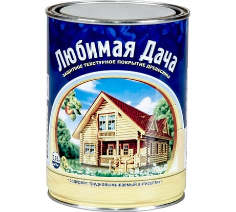 Защитно-декоративное покрытие Любимая Дача груша, для древесины, полуматовое, 0,75 л 35271