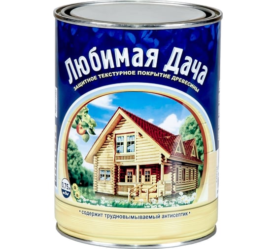 Защитно-декоративное покрытие Любимая Дача груша, для древесины, полуматовое, 0,75 л 35271 1