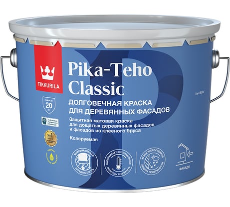 Краска для домов Tikkurila PIKA-TEHO CLASSIC A мат 9л 700014061