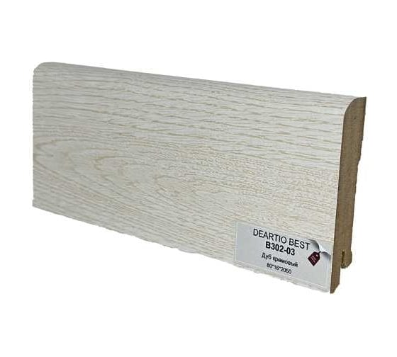 Плинтус напольный Deartio МДФ B302-03 Дуб кремовый 80x16x2050 мм P.1.4.02.303.80.16.D