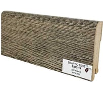 Плинтус напольный Deartio МДФ B302-19 Дуб жженый 80x16x2050 мм P.1.4.02.319.80.16.D