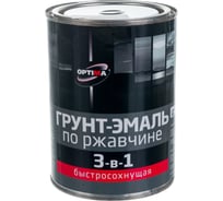 Быстросохнущая грунт-эмаль OPTIMA 3 в 1 0,8кг серая 11598015