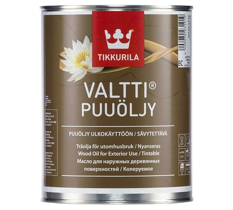 Масло для древесины TIKKURILA VALTTI PUUOLJY органоразбавляемое для наружных работ 2,7л 25700700130