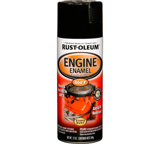 Термостойкая эмаль RUST-OLEUM SPECIALTY до 260С чёрный, глянцевый 248932