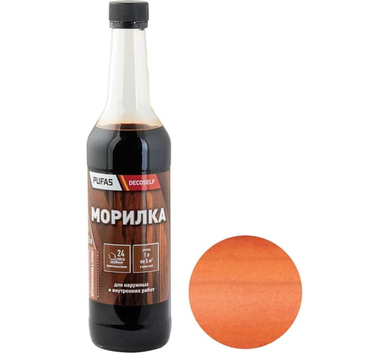 Неводная морилка Pufas лиственница Decoself 0,5л тов-200259