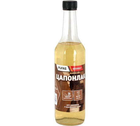 Лак Pufas «Цапон» для наруж и внутр работ Decoself 0,5л тов-200123