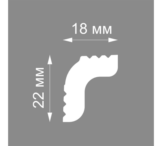 Плинтус потолочный ФОРМАТ 03006E DESC-203006-WH-0220