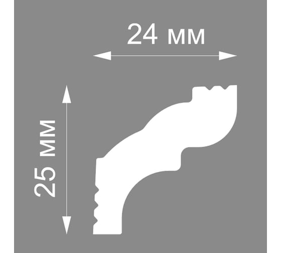 Плинтус потолочный ФОРМАТ 03502E 90 DESC-203502-WH-0090
