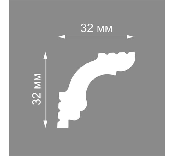 Плинтус потолочный ФОРМАТ 04503E 120 DESC-204503-WH-0120