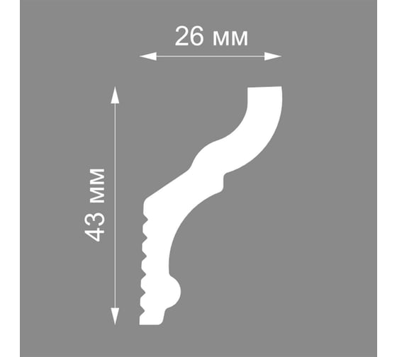 Плинтус потолочный ФОРМАТ 05015Е 120 DESC-205015-WH-0120