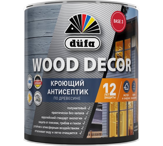 Антисептик Dufa WOOD DECOR база3 0,81л МП00-009616 1