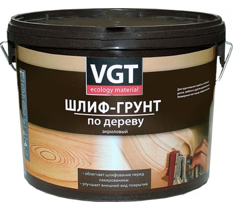 Шлиф-грунт VGT ВД АК 0301 по дереву 2,2л 11602844