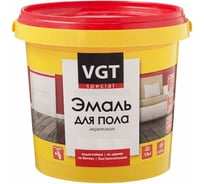 Эмаль для пола VGT ВД АК 1179 "Профи", орех 1 кг 11603013