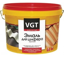 Эмаль для шифера VGT ВД АК 1179 "Профи", бордо п/глянцевая 10 кг 11603532
