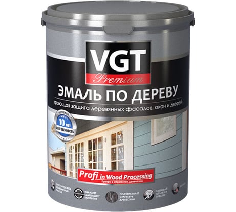 Эмаль по дереву VGT ВД АК 1179 "Профи", супербелая 2,5 кг 11604201