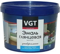 Универсальная эмаль VGT ВД АК 1179 супербелая глянц. 2,5 кг 11601908