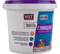Универсальная эмаль VGT ВД АК 1179 супербелая глянц. 1 кг 11601907