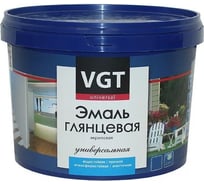 Универсальная эмаль VGT ВД АК 1179 супербелая глянц. персиковая 1 кг 11603109