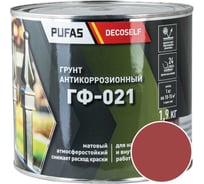 Грунт Pufas ГФ-021 красно-коричневая Decoself 1,9кг тов-200077