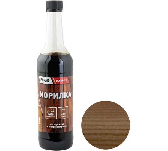 Неводная морилка Pufas орех Decoself 0,5л тов-200262