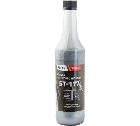 Краска Pufas БТ-177 "серебрянка" Decoself 0,5л тов-200074