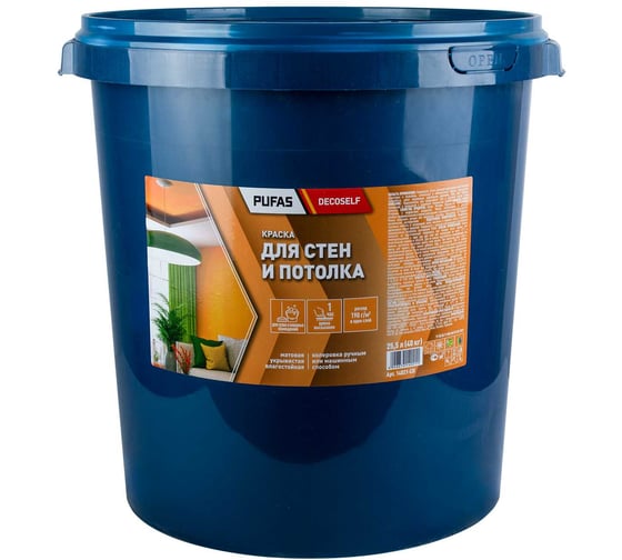 Краска для стен и потолков Pufas Decoself мороз. 40кг СП тов-136415