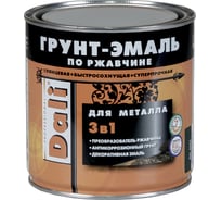 Грунт-эмаль по ржавчине DALI 3 В 1 ЧЕРНАЯ RAL 9005 0,23 Л 6 53580
