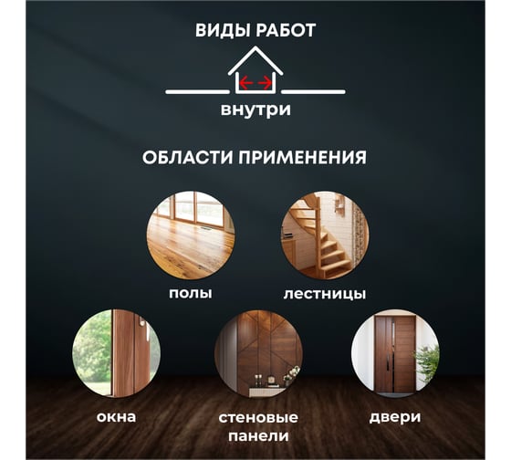 Лак паркетный алкидно-уретановый VERES глянцевый 0.9 л 270361