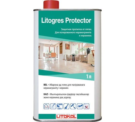 Защита от пятен LITOKOL LITOGRES PROTECTOR для полированного гранита 1 L 479890002 1