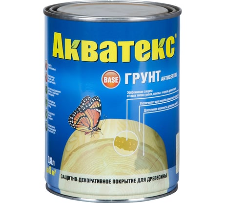 Грунт-антисептик Акватекс 0,8 л. 6 14036