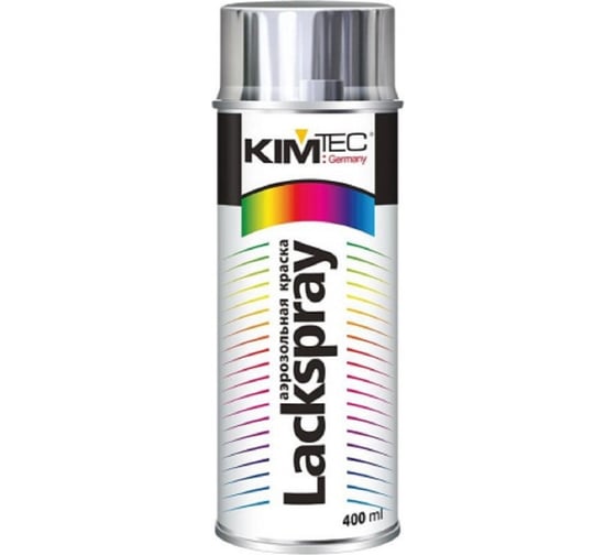Аэрозольная краска KIM TEC металлик-серебро 400 мл 11587808