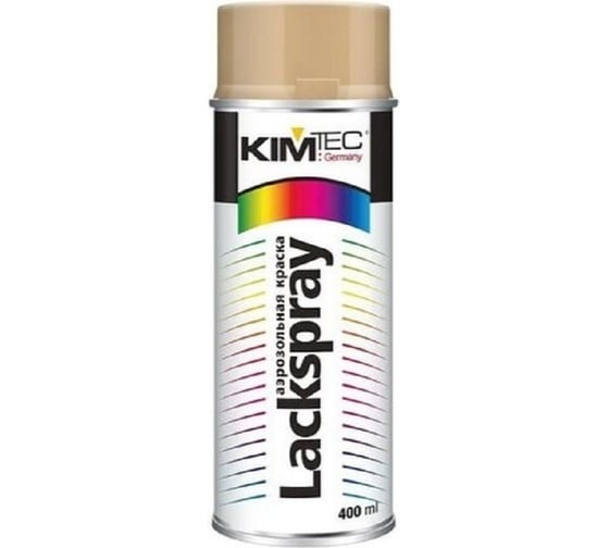 Аэрозольная краска KIM TEC бежевая глянцевая RAL1001 400 мл 11595461