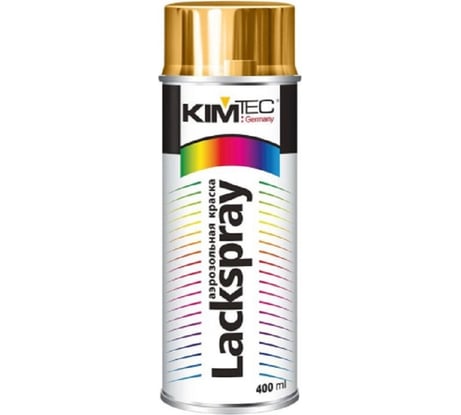 Аэрозольная краска KIM TEC металлик-золото 400 мл 11587809