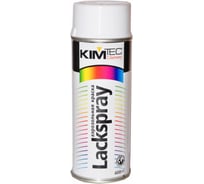 Аэрозольная краска KIM TEC пастельно-зеленая глянцевая RAL6019 400 мл 11595452