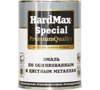 Эмаль по оцинкованным и цветным металлам HardMax SPECIAL RAL 3020 красный, 0.9 кг 4690417070800