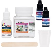 Прозрачная эпоксидная смола Poly max Poly Glass 68 г в наборе с 2 красителями Pg68+красители