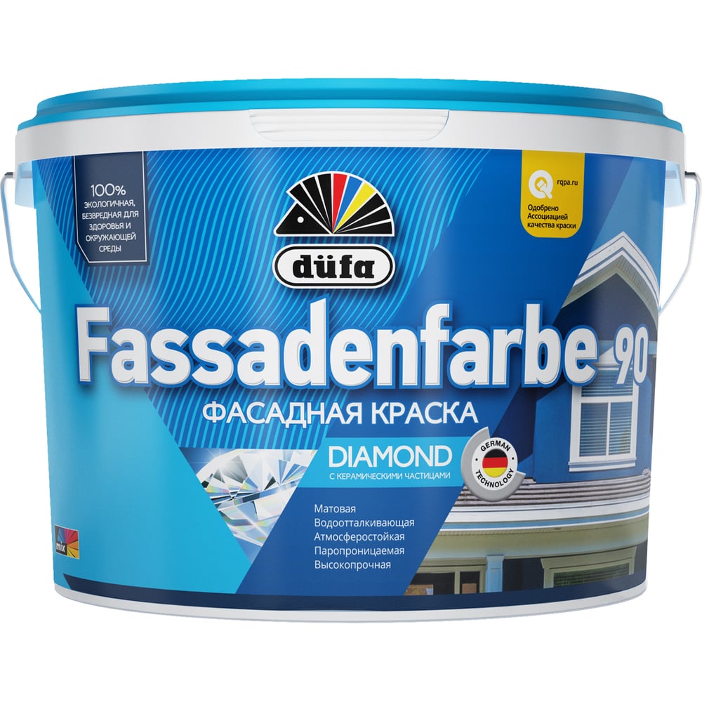 Краска Dufa ВД FASSADENFARBE RD90 9л МП00-010836 - выгодная цена ...