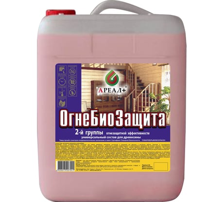 Огнебиозащита Ареал+ красное дерево 10 л А-457