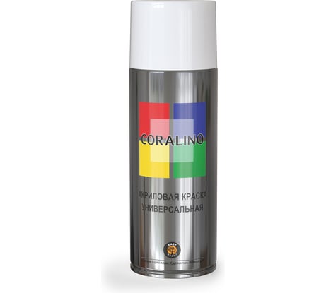 Аэрозольная краска CORALINO RAL9003 520 мл, 200 г, Белый Матовый С19503