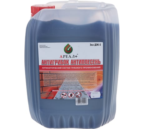 Антисептическая пропитка по бетону Ареал+ Антигрибок Антиплесень 10л А-417