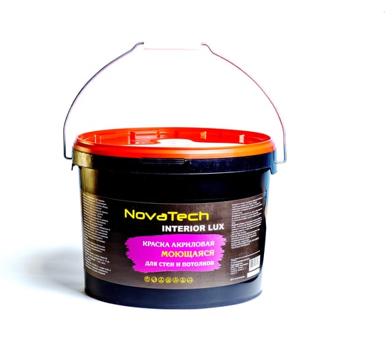 Краска NovaTech Interior LUX для стен и потолков МОЮЩАЯСЯ 3кг. 000000321