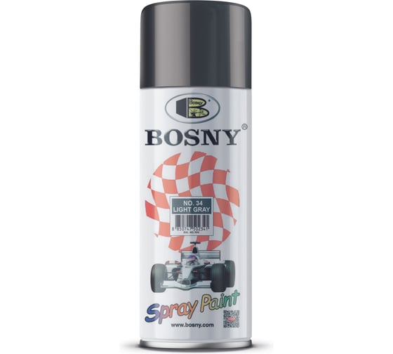 Универсальная краска Bosny светло-серый RAL7011 34