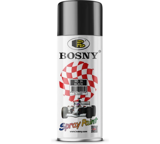 Универсальная краска Bosny черный глянцевый RAL9005 39